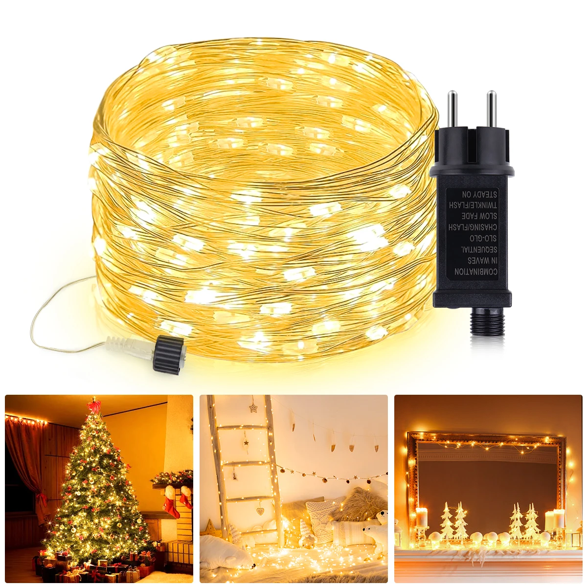 חג המולד אור מסיבת חתונה קישוט LED פיות אורות מחרוזת עיצוב הבית מנורת תאורה Luces Decorativas Lichterkette התמונה 0