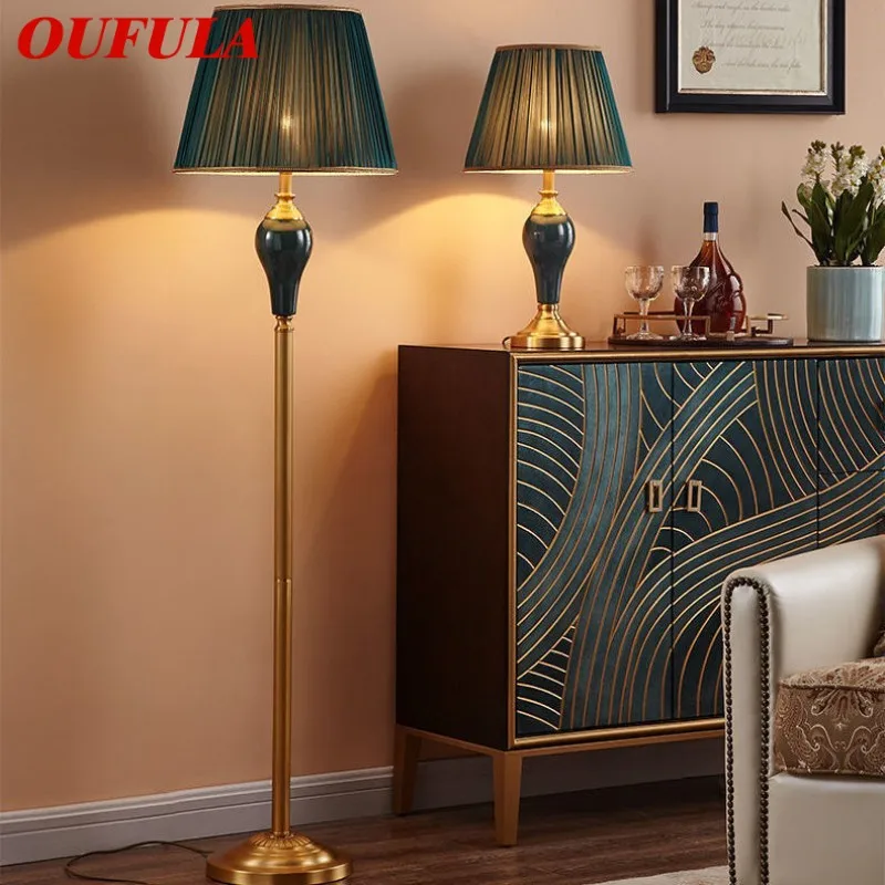 OUFULA מודרני רצפת קרמיקה מנורת LED נורדי יצירתי אופנה לעמוד תאורה עבור הבית הסלון, חדר השינה ללמוד עיצוב התמונה 0