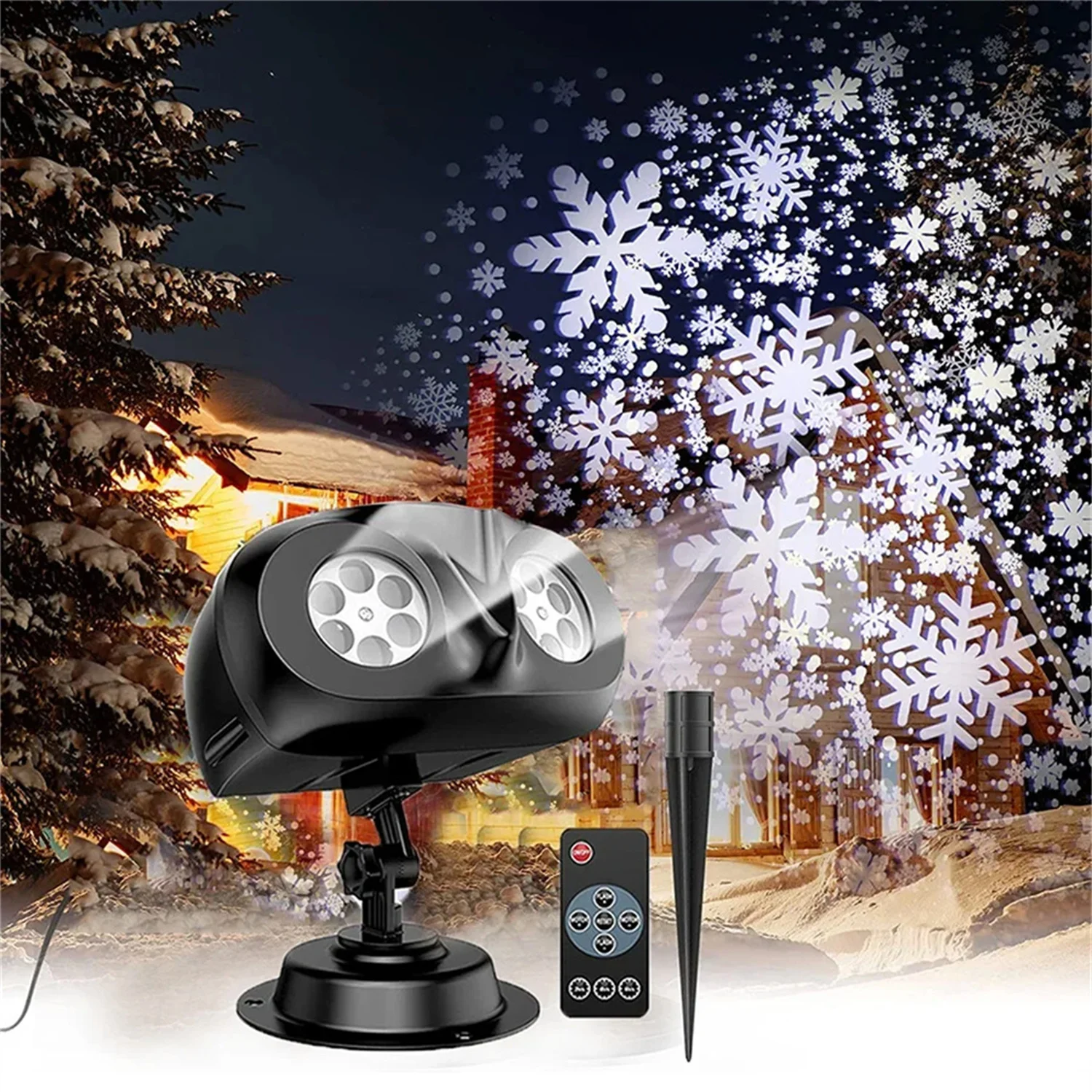 חג המולד שלג מקרן אורות להדגיש LED דינמי שלג חג המולד שלג IP65 עמיד למים שלג זרקור תאורה התמונה 0