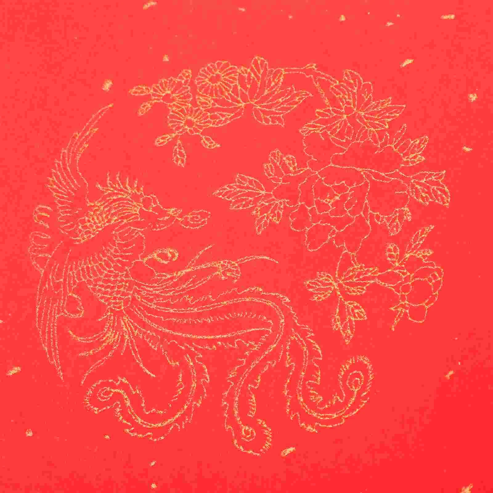 1 גליל של נייר אדום פסטיבל האביב השלטים גלול אדום נייר אורז סיני נייר ריק התמונה 1