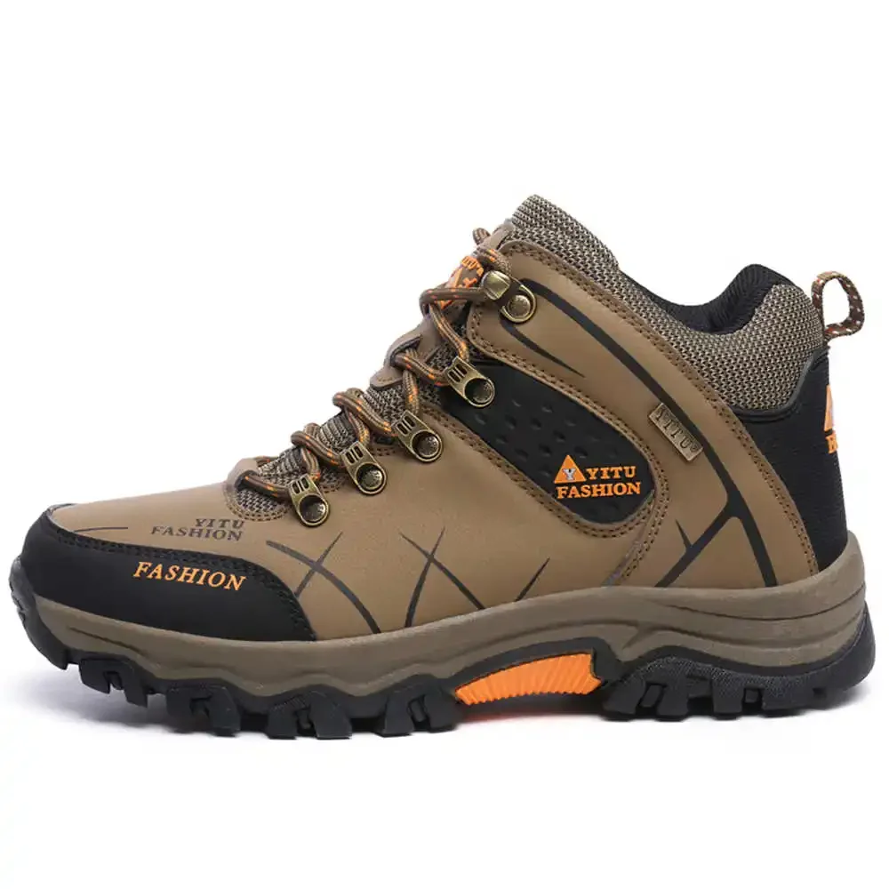 מספר 41 עור סינטטי מאן טיפוס הרים נעלי הליכה צבאי נעלי הליכה נעלי ספורט המחיר הנמוך ביותר YDX2 התמונה 1