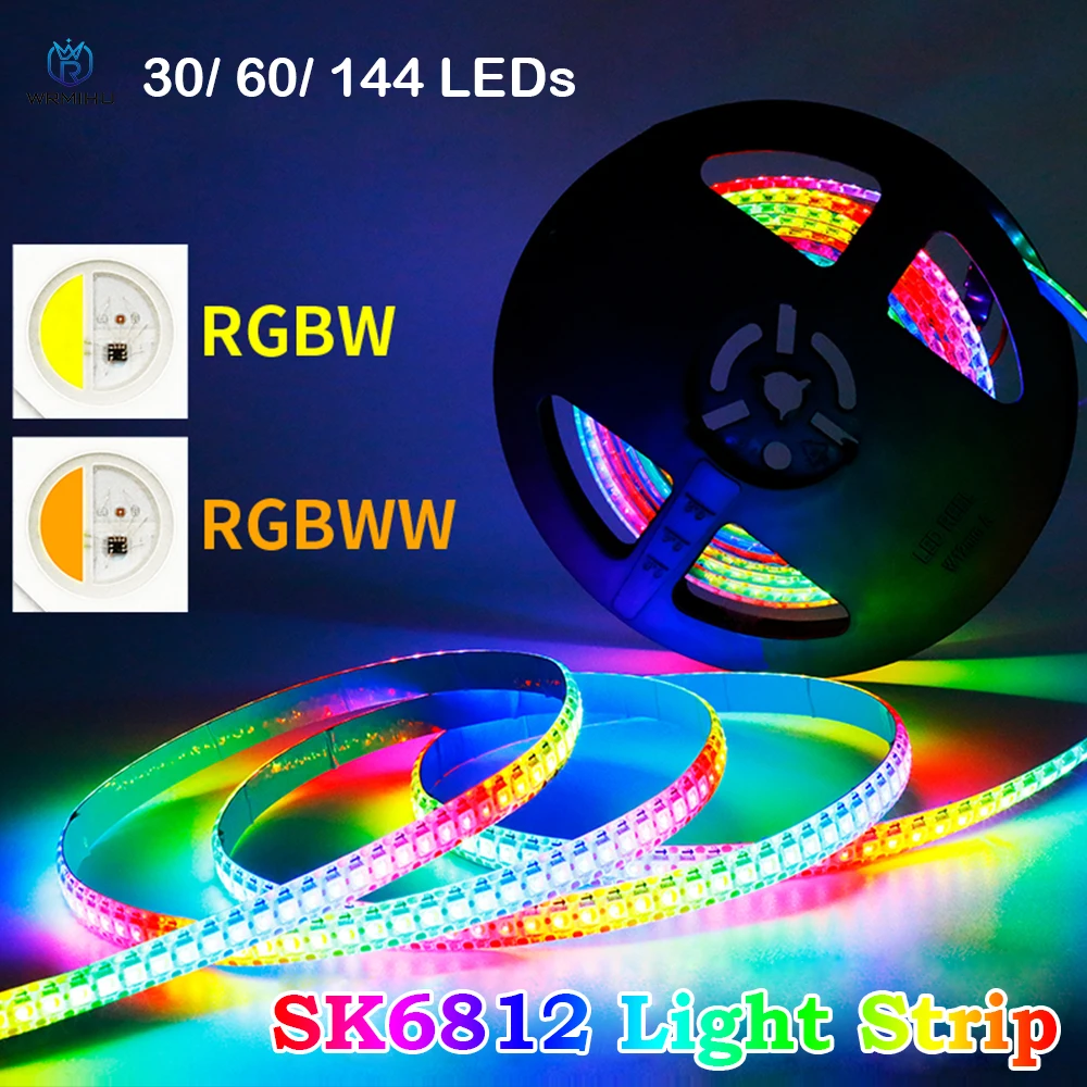DC5V SK6812 SMD5050 RGBW RGBNW RGBWW 4 ב 1 חכם תכנות בנפרד למיעון גמיש Led קסם פיקסל קישוט הרצועה התמונה 1
