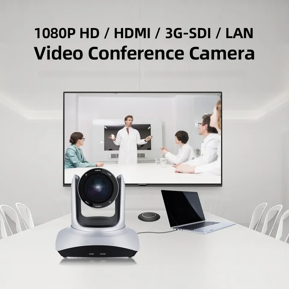 המצלמה PTZ HDMI USB SDI LAN ועידת וידאו 1080p 12/20x פגישה זום עבור הכנסייה רפואה בהזרמה בשידור חי ב-Youtube, Skype עסקים התמונה 1
