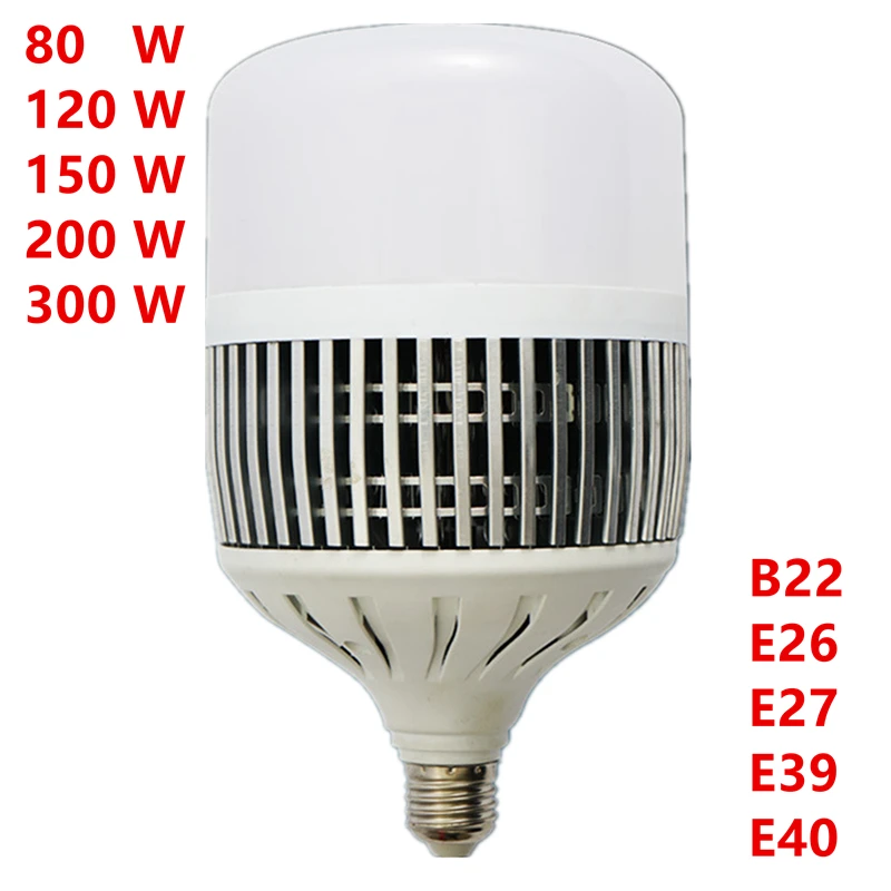 נורת LED חיסכון באנרגית מנורה 9W15W25W30W40W50W60W 80W 100W 200W 300W LED תירס אור מנורת רחוב 110V 220V E27 E40 מגניב לבן חם התמונה 2