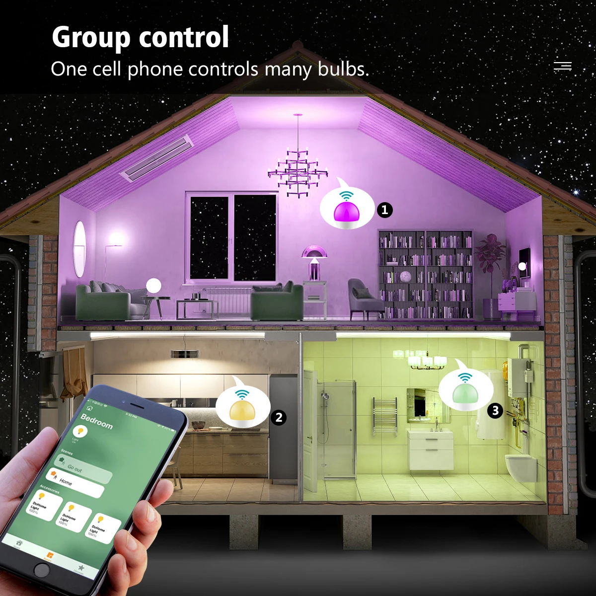 Homekit GU10 WiFi חכם זרקור LED הנורה RGBCW עבור אפל הביתה MFI מוסמך אלקסה הבית של Google，Tuya חכם החיים מנורת LED התמונה 2