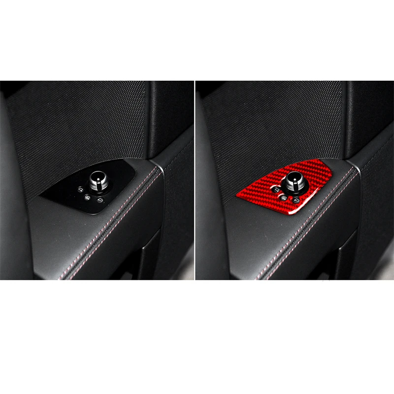 עבור אאודי TT 8n 8J MK123 TTRS 2008-2014 סיבי פחמן אוטומטי כפתור דלת מדבקה לקצץ מסגרת הפנים אביזרי רכב התמונה 3