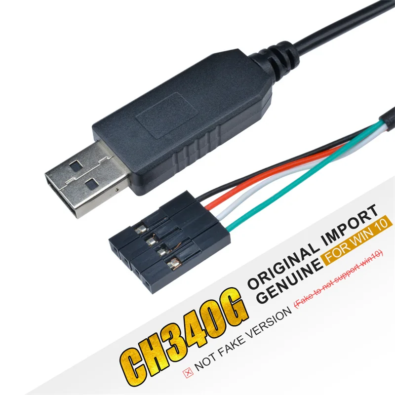 1 מ ' CH340 CH340G להורדה קו כבל USB ל-TTL סדרתי Converte USB RS232 TTL מתאם סדרתי ממיר 4 פינים נקבה שקע התמונה 3