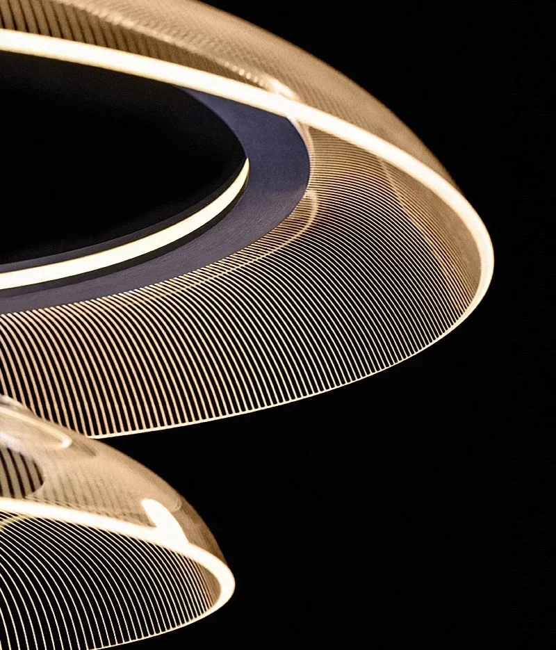 נורדי בסלון נברשת מודרני מינימליסטי חדר שינה אור יוקרה הטבעת נברשת יצירתי אישיות אמנות מסעדה התמונה 3