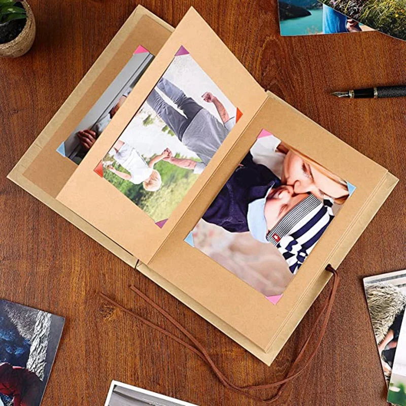 קראפט אלבום נייר חום אלבום משובח אקורדיון בסגנון DIY אלבום אלבום אמנות האהבה, יום נישואין התמונה 3