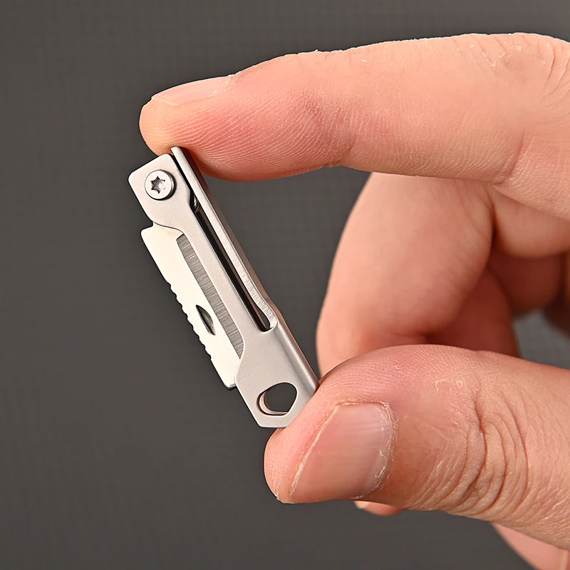 נירוסטה מיני השירות, אולר מפתחות נייד EDC כיס סכינים Unboxing קאטר הישרדות חיצונית כלים עבור גברים התמונה 4