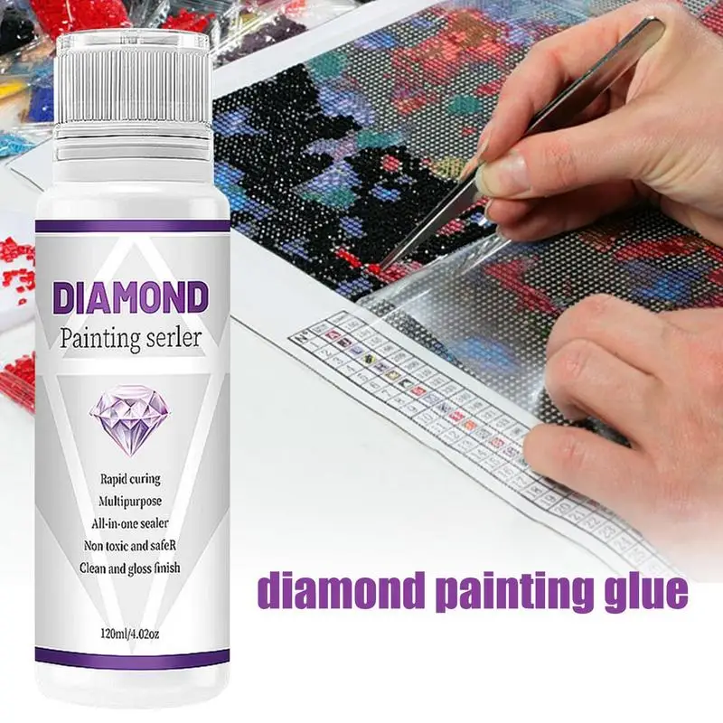 Diammond ציור אוטם דבק קבוע להחזיק ברק אפקט אוטם יהלום שיבוץ צלב הידבקות אביזרים ייבוש מהיר קבוע התמונה 4