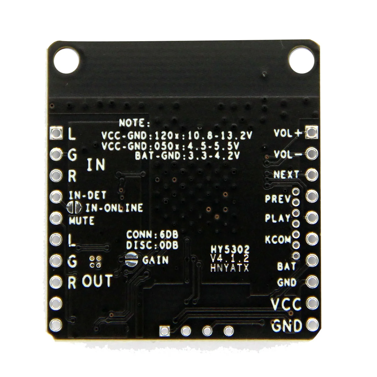 QCC3031 APTXHD מודול קלט אודיו LINE-IN Lossless HiFi Bluetooth 5.0 מקלט לוח BT הדיבורית לא DC 3.3-4.2 V התמונה 4