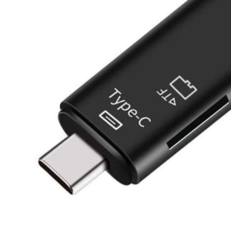 10X 5-In-1 רב תכליתי OTG קורא כרטיסי Micro-SD / SD / USB קורא TF תמיכה אנדרואיד מסוג-C טלפון אוניברסלי התמונה 4