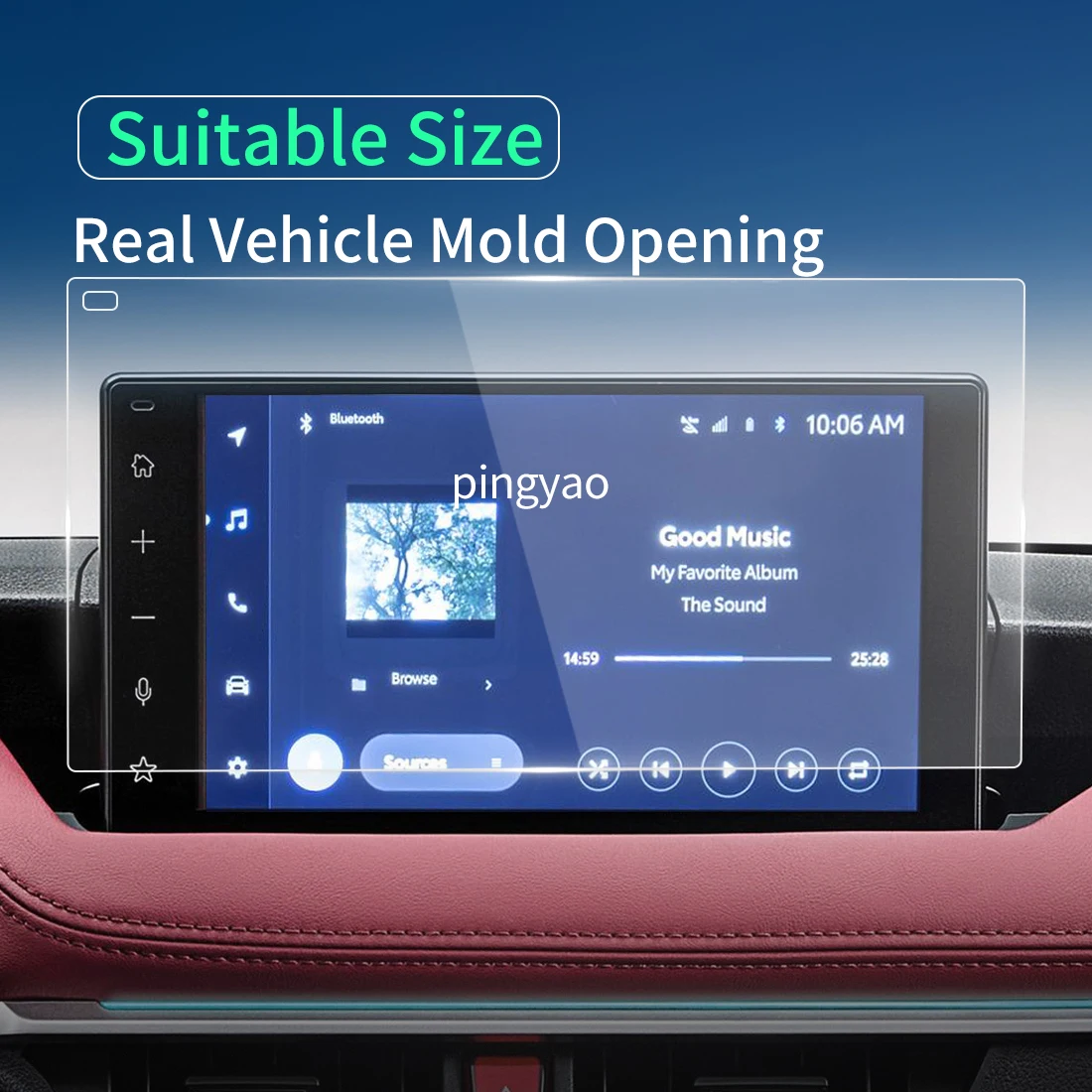 עבור טויוטה יאריס 2023 מסך מגע מגן מזג זכוכית סרט מגן Carplay וידאו רכב רכב החיצוני אביזרים התמונה 5