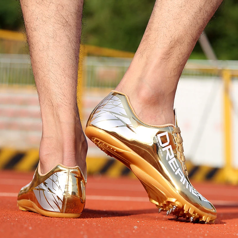 מקצועי Mens מסלול שדה נשים נעלי ספייק קופץ נעלי ספורט ספורטאי רץ אימון לנשימה מירוץ התאמה ספייק נעליים התמונה 5
